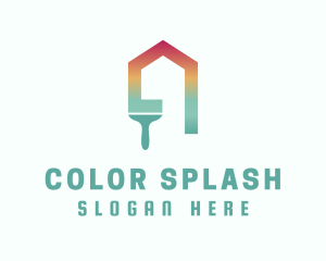 Colorful Home Painter logo design