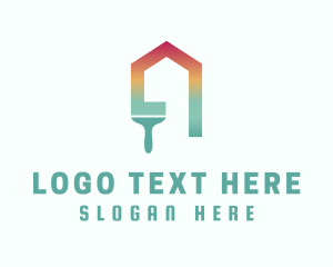 House Paint - Colorful Home Painter logo design