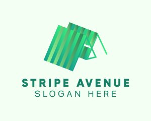 Striped Roof House logo design