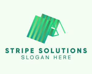 Stripe - Striped Roof House logo design
