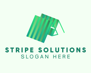 Striped Roof House logo design