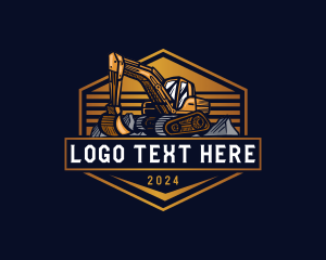 Heavy Duty - Excavator Mining Quarry logo design