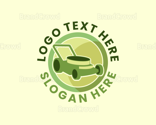 Lawn Mower Gardening Logo