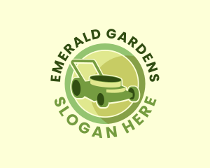 Lawn Mower Gardening logo design