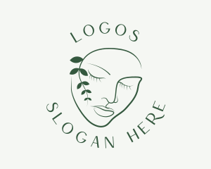 Female - Leaf Face Wellness logo design