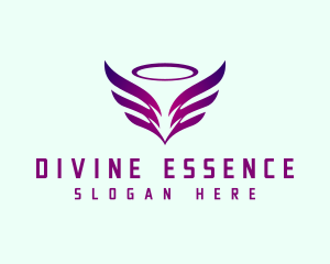 Divine - Flying  Angel Wings logo design