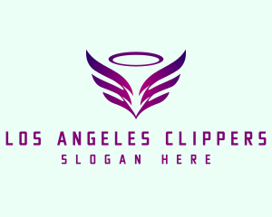 Flying  Angel Wings  logo design