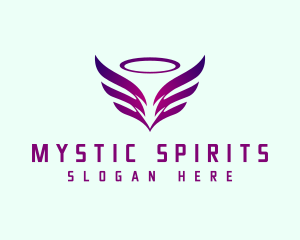 Flying  Angel Wings  logo design