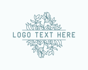 Boutique - Wreath Flower Wedding logo design