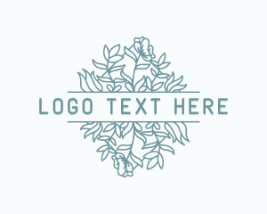 Wedding - Wreath Flower Wedding logo design