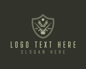 Shooting Range - Gun Shield Security logo design