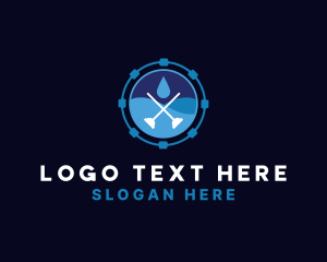 Clog - Water Plunger Plumbing logo design