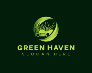 Lawn Grass Cutter logo design