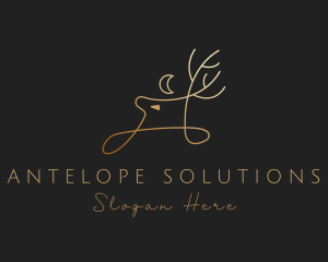 Deluxe Golden Deer logo design