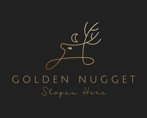 Deluxe Golden Deer logo design