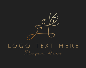 Luxury - Deluxe Golden Deer logo design