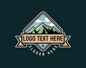 Summit - Mountain Hiking Adventure logo design