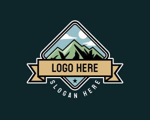 Hills - Mountain Hiking Adventure logo design
