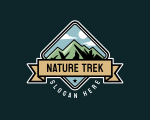 Hike - Mountain Hiking Adventure logo design