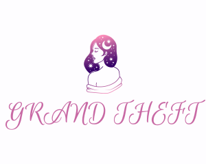 Hairstyling - Galaxy Beauty Woman logo design