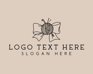 Stitch - Ribbon Yarn Sewing logo design