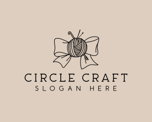 Ribbon Yarn Sewing logo design