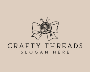 Yarn - Ribbon Yarn Sewing logo design