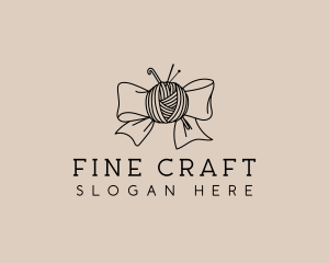 Ribbon Yarn Sewing logo design