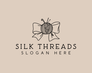 Ribbon Yarn Sewing logo design