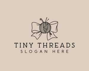 Ribbon Yarn Sewing logo design