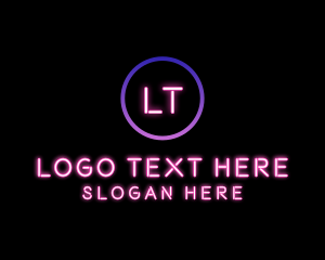 Vegas - Neon Party Bar logo design