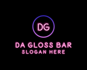 Neon Lights Bar  logo design