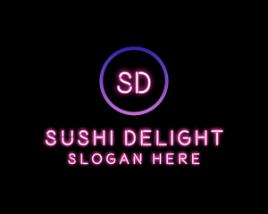 Neon Lights Bar  logo design