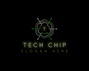 Microchip - Digital Software Network logo design