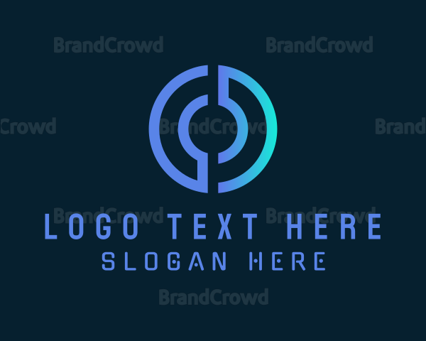 Simple Tech Letter O Logo