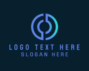 Cyber Security - Simple Tech Letter O logo design