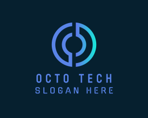 Simple Tech Letter O  logo design