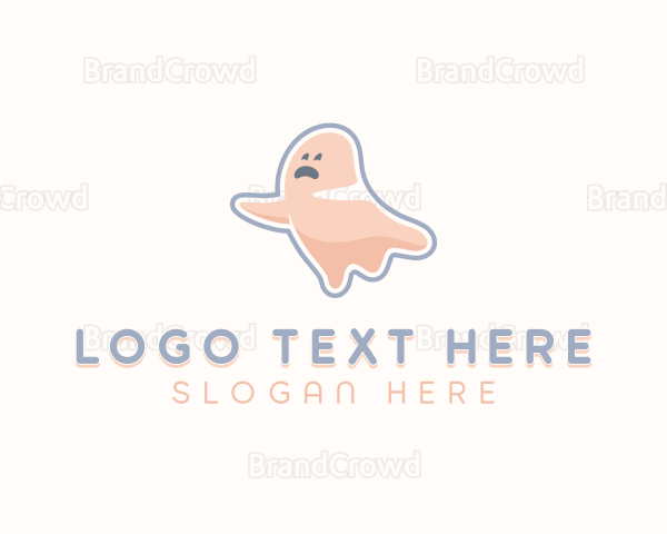 Cartoon Ghost Spooky Logo