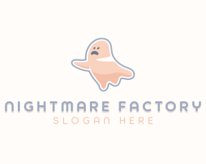 Cartoon Ghost Spooky logo design