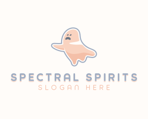 Cartoon Ghost Spooky logo design