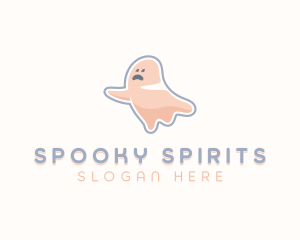 Cartoon Ghost Spooky logo design