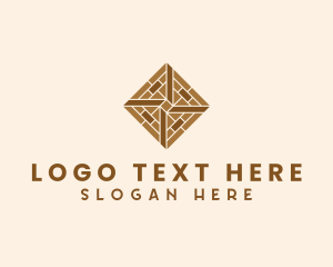 Home Improvement - Brick Tile Flooring logo design