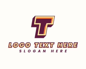 Startup - Creative Retro Studio Letter T logo design