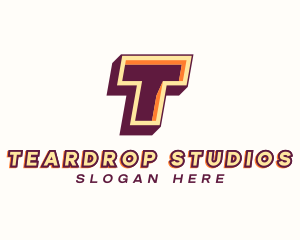 Creative Retro Studio Letter T logo design