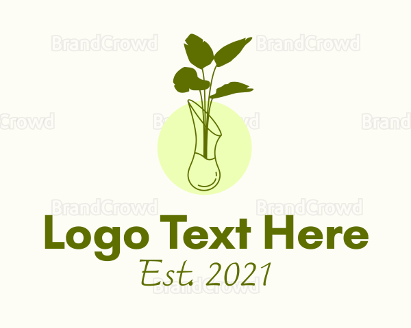 Minimalist Plant Vase Logo