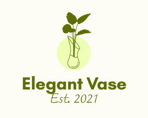 Vase - Minimalist Plant Vase logo design