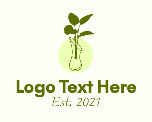 Green - Minimalist Plant Vase logo design