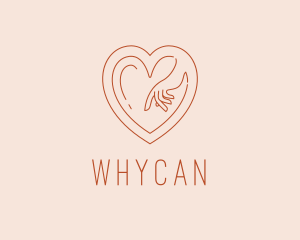Cardiology - Hand Care Heart logo design