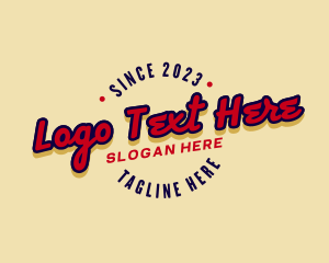 Typography - Funky Retro Business logo design