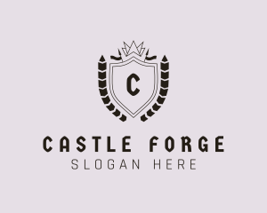 Medieval Knight Shield logo design